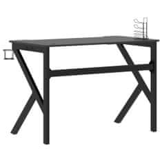 shumee Herní stůl s nohami ve tvaru K černý 110 x 60 x 75 cm