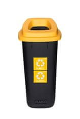 Plafor Odpadkový koš na tříděný odpad 90 l - žlutý, plast