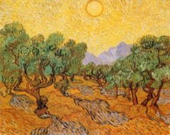 INFRADŮM Sálavý topný panel s potiskem "Vincent van Gogh OLIVOVNÍKY" 80x60cm, 500w