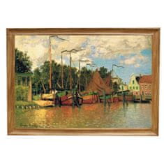 INFRADŮM Sálavý topný panel s potiskem v rámu "Vincent van Gogh ČLUNY V ZAANDAMU, 500w