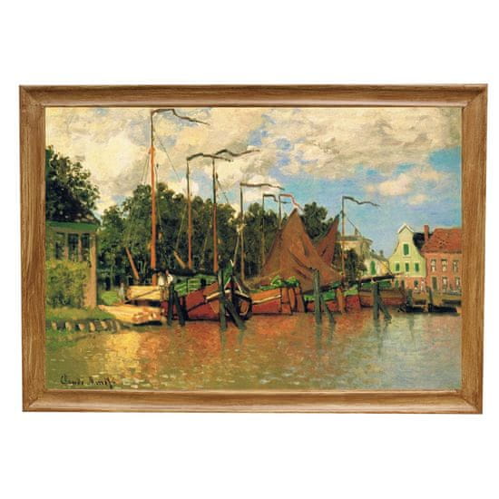 INFRADŮM Sálavý topný panel s potiskem v rámu "Vincent van Gogh ČLUNY V ZAANDAMU, 500w