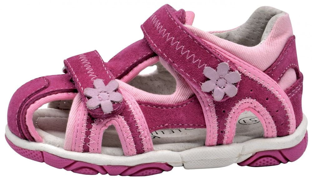 Protetika dívčí kožené sandály Ibiza pink růžová 22