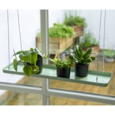 Greatstore Esschert Design Závěsný podnos na rostliny, obdélníkový, zelený, L