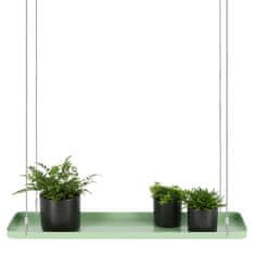 Greatstore Esschert Design Závěsný podnos na rostliny, obdélníkový, zelený, L