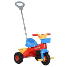 Vidaxl Dětská tříkolka s tyčí pro rodiče, barevná