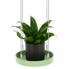 Greatstore Esschert Design Závěsný podnos na rostliny, kulatý, zelený, velikost S