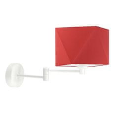 LYSNE.PL Nástěnná lampa se stínítkem HANOI bílý rámeček, červená