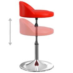 Vidaxl Masážní stolička, červená, čalouněná umělou kůží