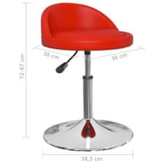 Vidaxl Masážní stolička, červená, čalouněná umělou kůží
