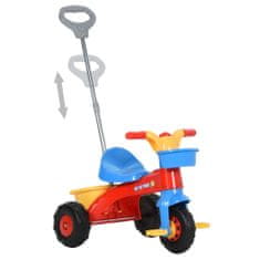 shumee Dětská tříkolka s tyčí pro rodiče, barevná