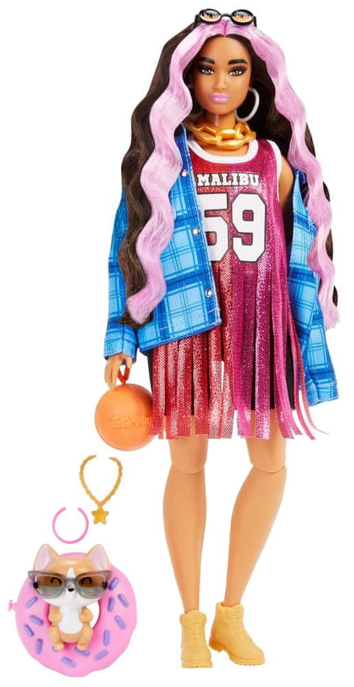 Mattel Barbie Extra Basketbalový styl GRN27
