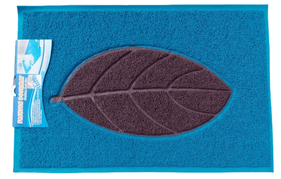 Unison Koupelnová předložka - rohožka 60x90 cm modrá vzor List