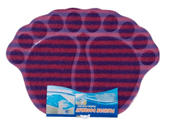 Unison  Koupelnová předložka - rohožka 50x70 cm fialová tvar STOPA 