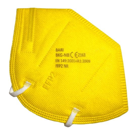 Bari Medical žlutý respirátor FFP2 (vyrobeno v EU) 20 ks