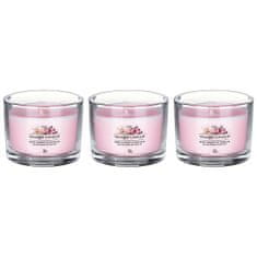 Yankee Candle Sada votivních svíček ve skle Pink Cherry Vanilla 3 x 37 g