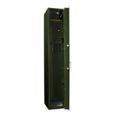 Rottner Montana 5 skříň na zbraně zelená Z2 | Trezorový zámek na klíč | 30 x 145 x 40 cm