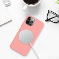 FIXED MagFlow silikonový kryt pro iPhone 12 Mini, červený Růžová