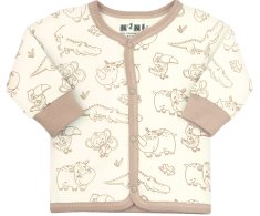 Nini dětský kojenecký kabátek z organické bavlny ABN-3087 56 smetanová