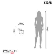 LYSNE.PL Nástěnné svítidlo do ložnice CEDAR chromový rámeček, růžová