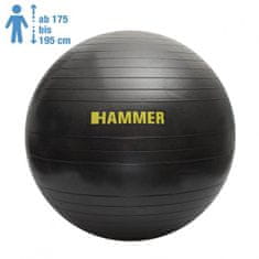 Hammer Gymnastický míč HAMMER Gymastic ball Anti-burst 75cm černý