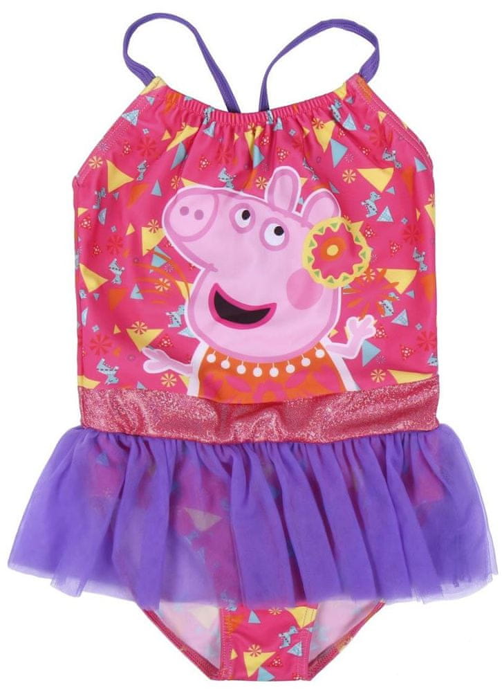 Disney dívčí jednodílné plavky Peppa Pig 2200007169 růžová 116