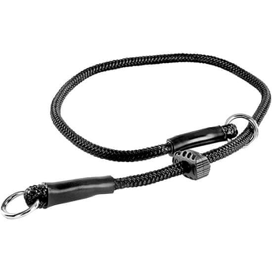 DINGO GEAR Choker - stahovací výcvikový obojek z lana se dvěma zarážkami, černý #6 MM délka 60 CM