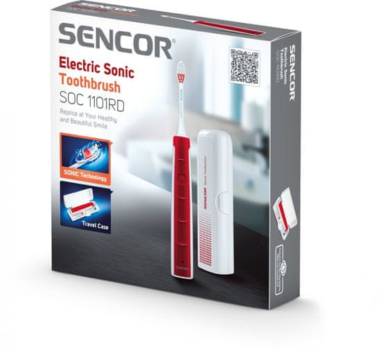 SENCOR elektrický zubní kartáček SOC 1101RD