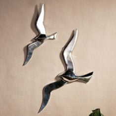 Papillon Nástěnná dekorace hliníková Flying bird, 34 cm