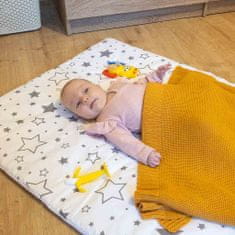 NEW BABY Bambusová pletená deka 100x80 cm hořčicová