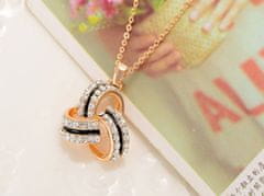 Lovrin Sada šperků ve tvaru uzle se zirkony náušnice náhrdelník dárek