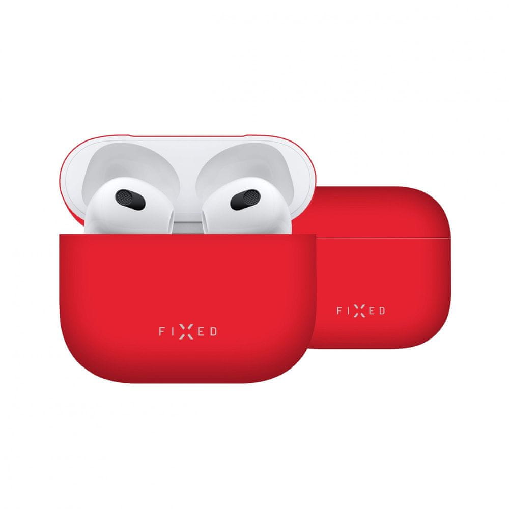 FIXED Ultratenké silikonové pouzdro Silky pro Apple Airpods 3 FIXSIL-816-RD, červené