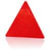 Odrazka trojúhelník červená se šrouby, rozměr 150 mm