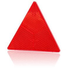 Odrazka trojúhelník červená se šrouby, rozměr 150 mm