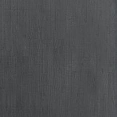 Greatstore Vysoký regál šedý 80 x 30 x 210 cm masivní borové dřevo