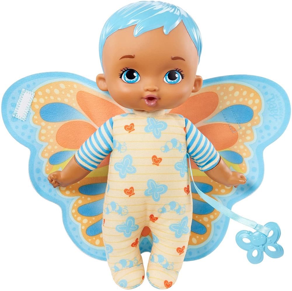 Mattel My Garden Baby Moje první miminko - modrý motýlek HBH37