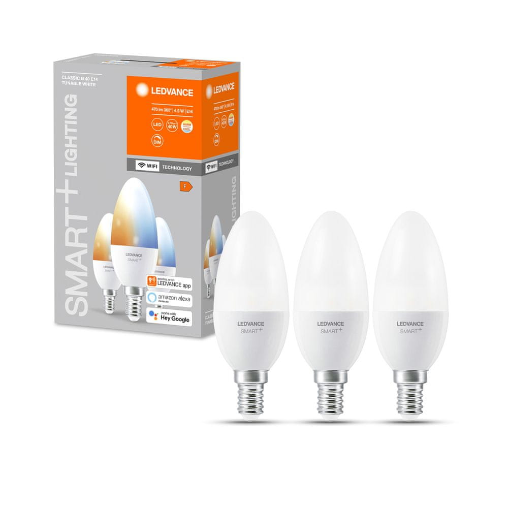 LEDVANCE SMART+ WiFi Candle Tunable White 40 5 W/2700…6500K E14 - zánovní