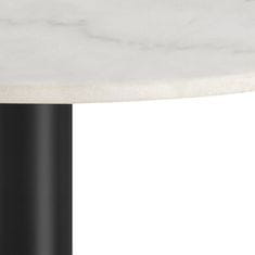 Design Scandinavia Konferenční stolek Corby, 80 cm, bílá/černá