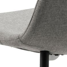 Design Scandinavia Jídelní židle Wilma (SET 4ks), tkanina, světle šedá/černá