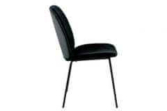 Design Scandinavia Jídelní židle Carmen (SET 2ks), samet, černá