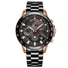 Lige Elegantní pánské hodinky 9982-5 s automatickým strojem + dárek zdarma: luxusní styl v každém detailu.