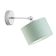LYSNE.PL Moderní nástěnné svítidlo TETE stříbrný rámeček, světle zelená