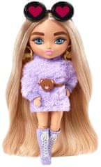Mattel Barbie Extra Minis ve fialových hoodie šatech HGP62