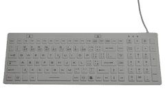 RadBee Technology SK312-BL Voděodolná antibakteriální klávesnice s podsvícením, bílá