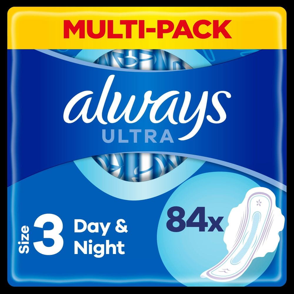 Levně Always Ultra Hygienické Vložky Day & Night (V3) S Křidélky 84 ks