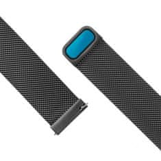 FIXED Síťovaný nerezový řemínek Mesh Strap s šířkou 20 mm pro smartwatch FIXMEST-20MM-BK, černý