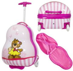 MONOPOL Dětský kufr Teddy Pink XS