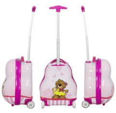 MONOPOL Dětský kufr Teddy Pink XS