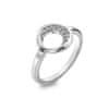 Elegantní stříbrný prsten s briliantem a topazy Celestial DR232 (Obvod 50 mm)