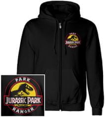 CurePink Pánská mikina Jurassic Park|Jurský park: Park Ranger (M) černá bavlna