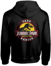 CurePink Pánská mikina Jurassic Park|Jurský park: Park Ranger (S) černá bavlna